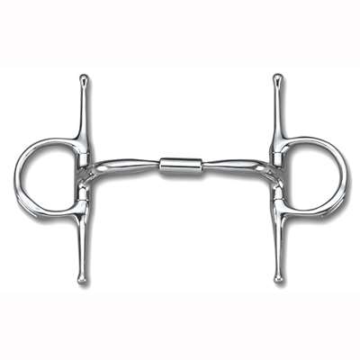 Myler Full Cheek with Hooks Comfort Snaffle Wide Barrel MB 02, Size: 4 3/4", 5"