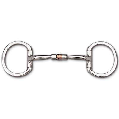 Myler Eggbutt without Hooks and Comfort Snaffle Copper Roller MB 03, Size: 5"