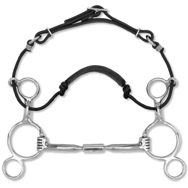 Myler 2-Ring Combination Bit 5 1/2", 5" Comfort Snaffle Wide Barrel MB 02, Size: 5 1/2", 5"