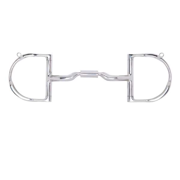 Myler Bit Medium Dee  Size: 5 1/2", 5", 6" with Hooks with Low Port Comfort  Snaffle&trade; MB 04