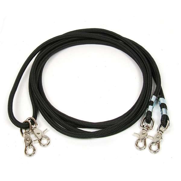 Professional's Choice Black Cord Rope Draw Reins