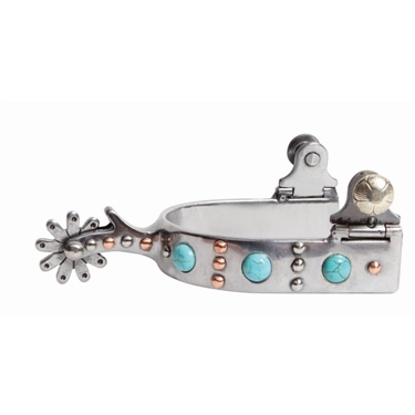 Professional's Choice Youth Dot Spur with turquoise accents
