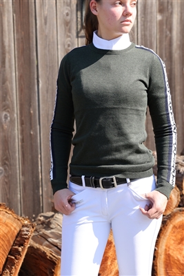 EQL Snaffle Strip Sweater Green