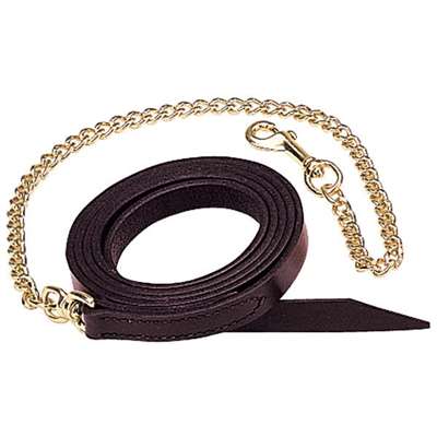 Single-Ply Horse Lead, 1" with 30" Brass Plated Chain