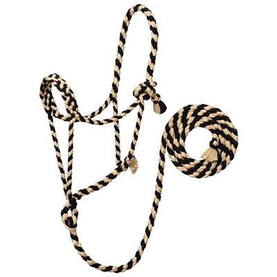 EcoLuxe Braided Rope Halter with 8' Lead