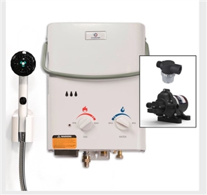 Eccotemp L5 Portable Tankless Water Heater w/ EccoFlo Diaphragm 12V Pump and Strainer