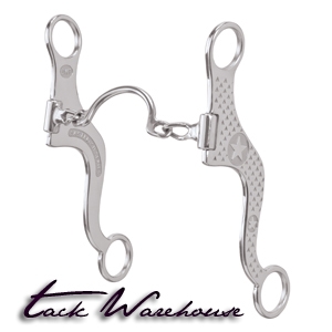 Western Antiqued Shank Bit, 5" Sweet Iron Polished Chain Mouth