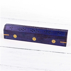 Wooden Incense Box, Purple