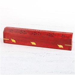 Wooden Incense Box, Red
