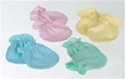 Newborn 100% Cotton Mittens, 1 pr.