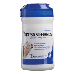 Sani-Hands Antimicrobial Wipes, 135 wipes per can