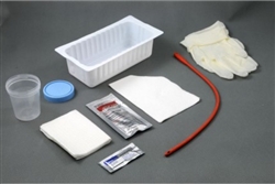 Urinary Catheterization Tray - Sterile - 14Fr Red Rubber