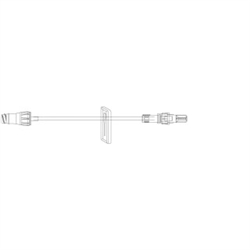 Smallbore Extension Set with Microclave, Clear, Clamp and Rotating Luer, 17" - MC330133