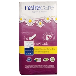 Natracare Natural Pads - Night Time Pads 10/Box