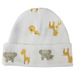 Baby Print Infant Hat - 100% Cotton
