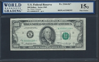 U.S. Federal Reserve, Fr. 2164-K*, Replacement Note, 100 Dollars, Series 1969 Signatures: Elston/Kennedy 15Q Fine Choice  