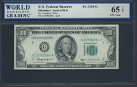 U.S. Federal Reserve, Fr. 2161-G, 100 Dollars, Series 1950 D Signatures: Granahan/Dillon 65 TOP UNC Gem  