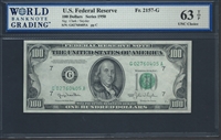 U.S. Federal Reserve, Fr. 2157-G, 100 Dollars, Series 1950 Signatures: Clark/Snyder 63 TOP UNC Choice  