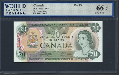 Canada, P-093b, 20 Dollars, 1979, 66 TOP UNC Gem