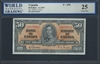 Canada, P-063b, 50 Dollars, 2.1.1937 Signatures: Gordon/Towers 25 Very Fine