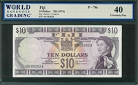 Fiji, P-074c, 10 Dollars, ND (1974), Signatures: Barnes/Tomkins, 40 Extremely Fine