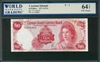 Cayman Islands, P-03, 10 Dollars, 1971 (1972), Signatures: V.G. Johnson, 64 TOP UNC Choice