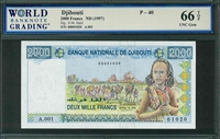 Djibouti, P-40, 2000 Francs, ND (1997), Signatures: D.M. Haid, 66 TOP UNC Gem
