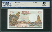 Djibouti, P-36a, 500 Francs, ND (1979), Signatures: none, 55 About UNC