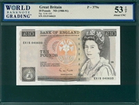 Great Britain, P-379e, 10 Pounds, ND (1988-91), Signatures: G.M. Gill,  53 TOP About UNC 