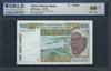 West African States, P-410Dc, 500 Francs, (19)93, Signatures: Kabore/Ouattara (sig. 25), 66 TOP UNC Gem