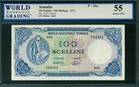 Somalia, P-16, 100 Scellini/100 Shillings, 1971, Signatures: Herzi/Dalmar, 55 About UNC