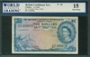 British Caribbean Territory, P-08c, 2 Dollars, 2.1.1964, Signatures: D'Andrade/Reece/Haley, 15 Fine Choice