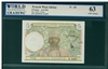 French West Africa, P-25, 5 Francs, 6.5.1942, Signatures: Keller/Poilay, 63 UNC Choice