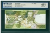 Portugal, P-184d, 5000 Escudos, 31.10.1991, Signatures: Moreira/Ribeiro, 65 TOP UNC Gem