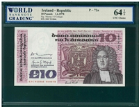 Ireland - Republic, P-72a, 10 Pounds, 1.6.1978, Signatures: Murray/O'Cofaigh, 64 TOP UNC Choice