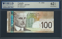 Canada, P-105d, 100 Dollars, 2004/2009, Signatures: Jenkins/Carney, 62 TOP Uncirculated