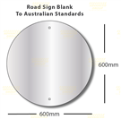 600x600mm 1.6mm thick Round (Circle)  aluminium road sign blanks