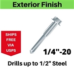 Hex Self Drill Screw 1/4-20 x 4" #5 Point 50 Pieces