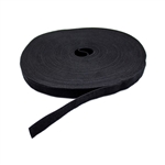 3/4" x 75' Hook & Loop Roll Black For Cable Management