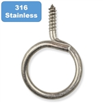 1-1/4" Stainless Steel Bridle Ring Wood Thread Box of 25