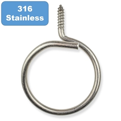 2" Stainless Steel Bridle Ring Wood Thread Box of 25