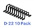 Arlington D-22 2" D Ring For Cable Management Pack Of 10