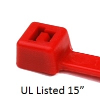 UL Listed Plenum Rated Red Cable Tie 15