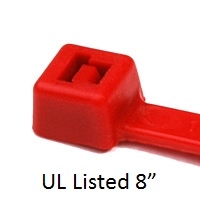 UL Listed Plenum Rated Red Cable Tie 8