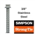 3/8" x 3" Simpson Titen HD Stainless Anchor Box of 50