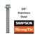 3/8" x 4" Simpson Titen HD Stainless Anchor Box of 50