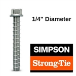 1/4" x 1-7/8" Simpson Titen HD Concrete Anchor Part THDB25178H