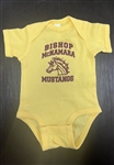 Mustang Baby Yellow Onesie