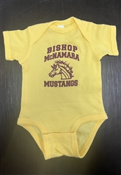 Mustang Baby Yellow Onesie