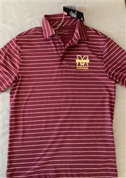 Under Armour Mens Maroon StripedPolo